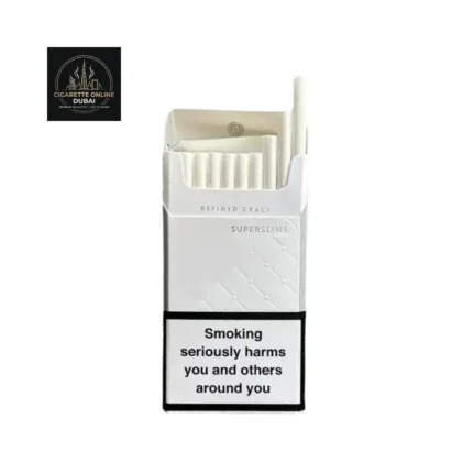Davidoff White Superslims cigarette pack with white design