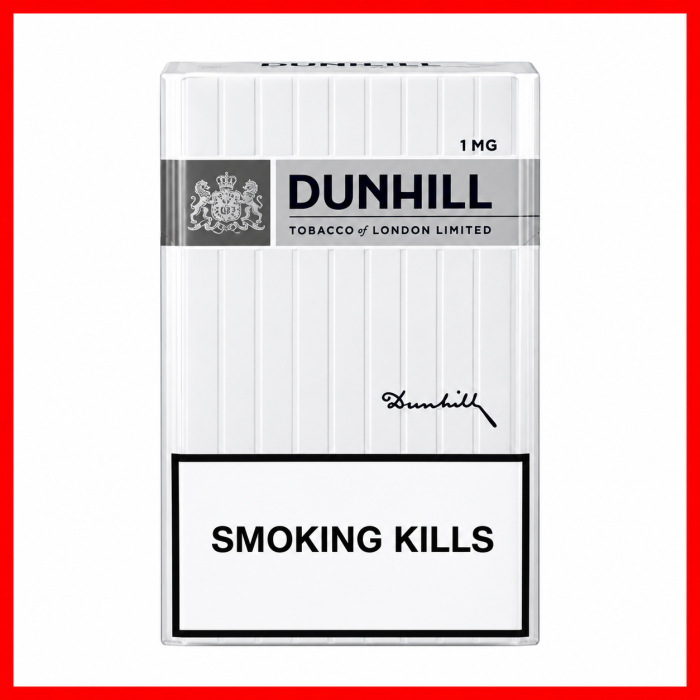 Dunhill 1mg king size cigarettes pack