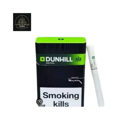 Dunhill Switch Green cigarettes pack with green design