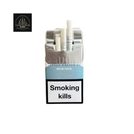 Marlboro Silver Blue cigarettes pack with blue and silver design