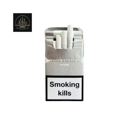 Marlboro White cigarette pack with smooth mild low nicotine in Dubai