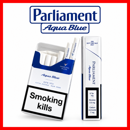 Parliament Aqua Blue cigarettes pack