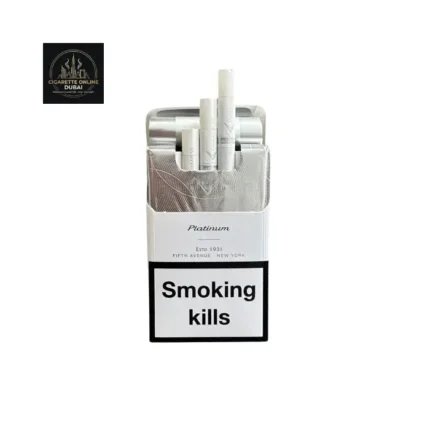 Parliament Platinum cigarette pack with smooth mild tobacco and recessed filter in UAE