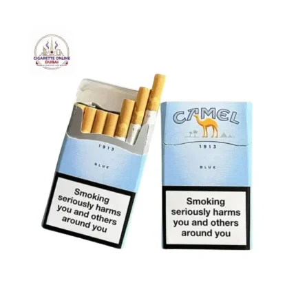 Camel Blue cigarette pack with open box