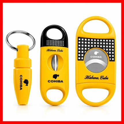 Cigar Cutter Set featuring precision cigar cutting tools designed for clean and easy cigar cuts.
