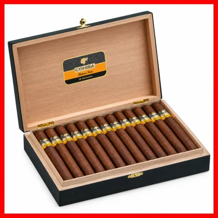 Cohiba Maduro 5 Genios cigar product pack on a clean white background.